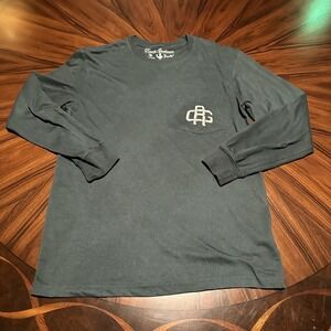 Rowdy Gentleman If It Flies It Dies Men's Medium Black Long Sleeve Pocket Shirt‎